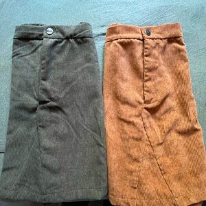 Corduroy Skirts (Plus-Size)